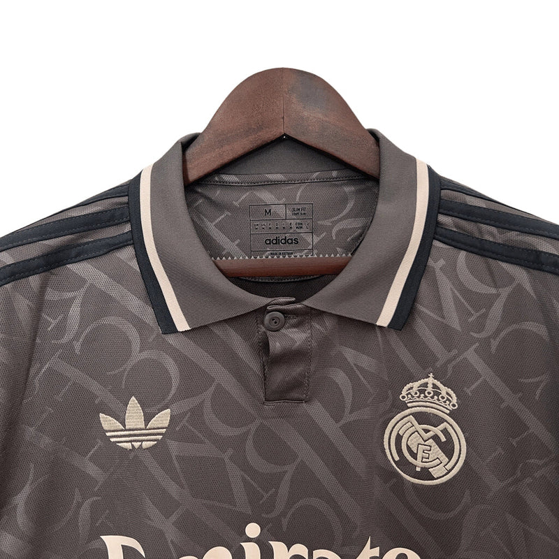 Camisa Real Madrid Third 24/25 Torcedor Masculina - Cinza