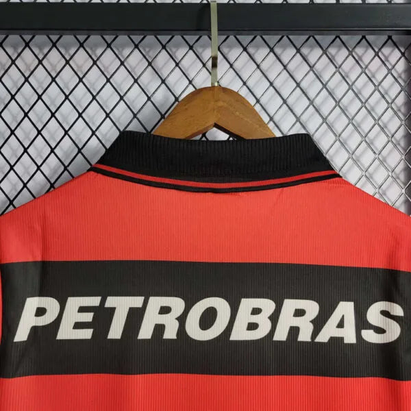 Camisa Retrô Flamengo I Home 1999/00 Masculina Vermelha e Preta