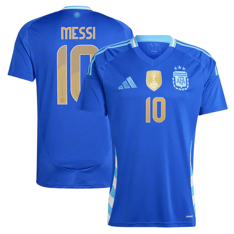 Camisa Seleção Argentina Away 24/25 - Messi 10 Torcedor Masculino - Azul - Copa América