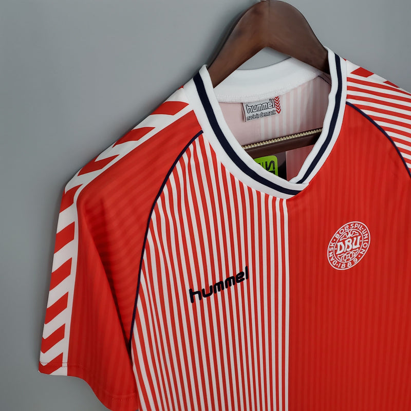 Camisa Dinamarca Home (1) 1986 Hummel Retrô Masculina