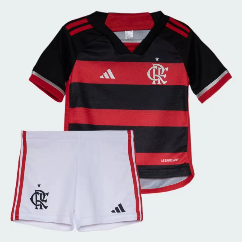 Conjunto Infantil CR Flamengo l 2024/25 Rubro-Negro - Modelo Torcedor