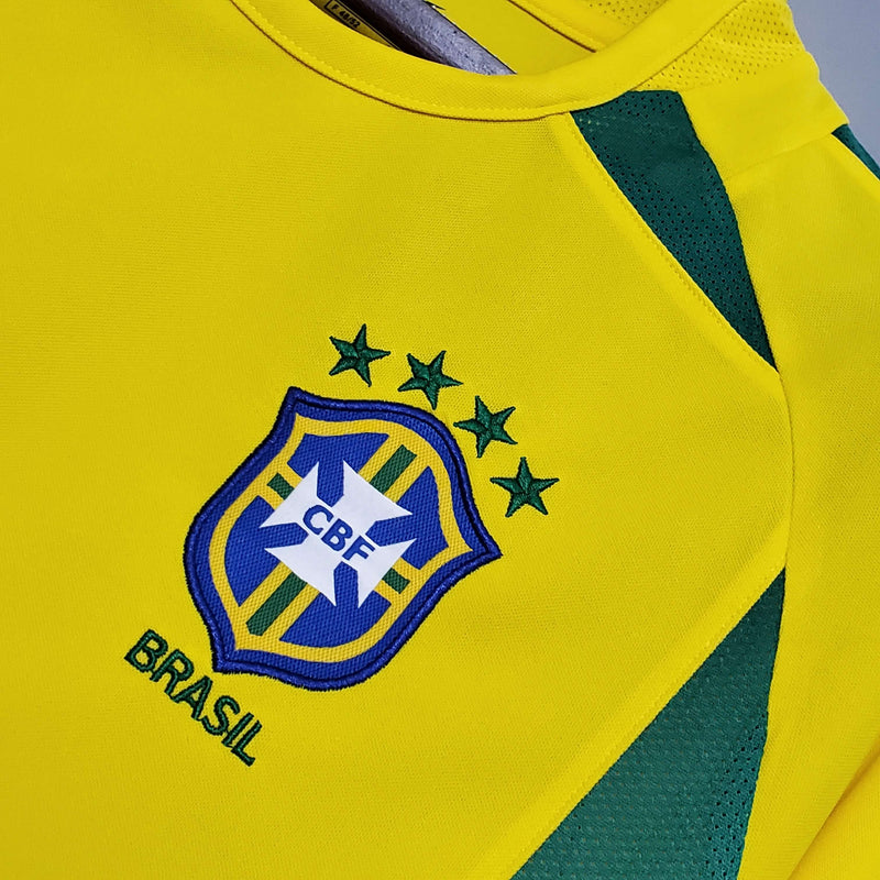 Camisa Retrô Seleção Brasil 2002/02 Home