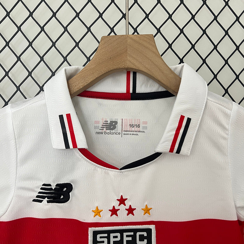 Conjunto Infantil São Paulo l 2024/25 Branco - Modelo Torcedor