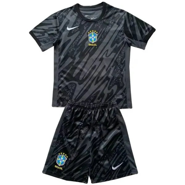 Conjunto Infantil Seleção Brasil Goleiro l 2024 - Modelo Torcedor