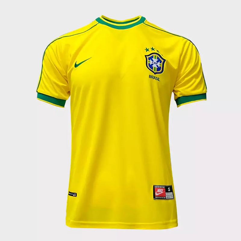 Camisa Retrô Seleção Brasileira 1998 Amarela Masculina