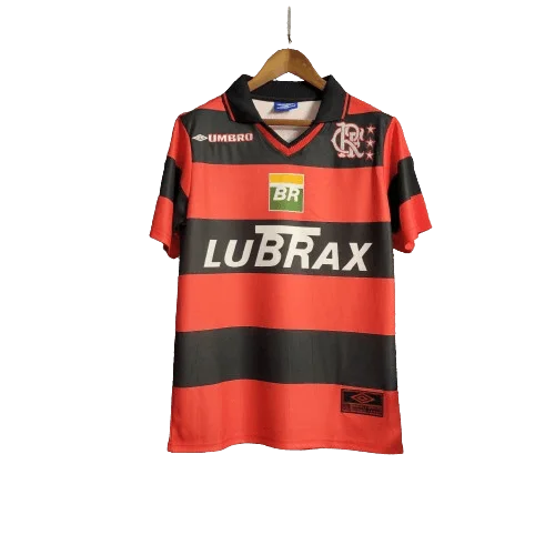 Camisa Retrô Flamengo I Home 1999/00 Masculina Vermelha e Preta