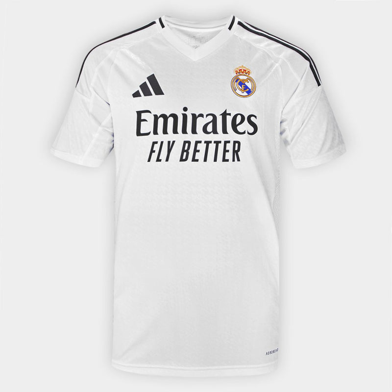 Camisa Real Madrid Home 24/25 Torcedor Adidas Masculina - Branco